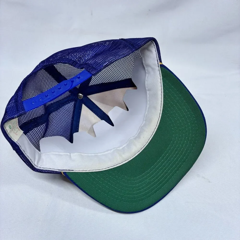 VTG 80s LA Rams Trucker Rope Golf Hat Snapback Mesh Green Underbrim Rare